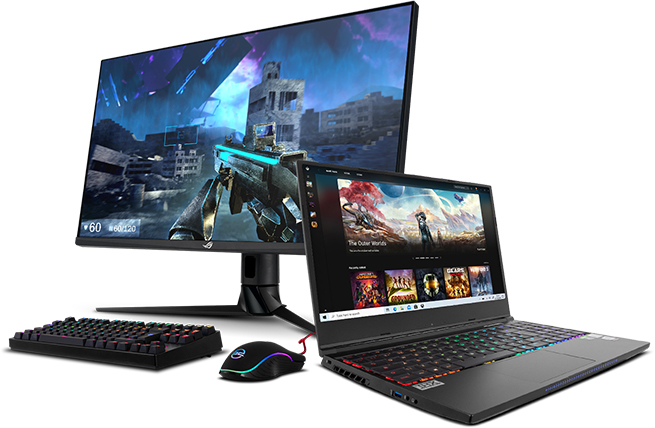 gaming laptop setup